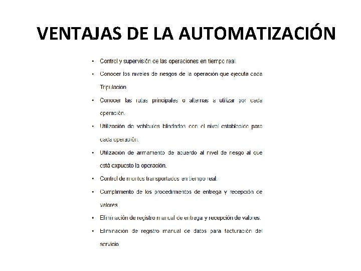VENTAJAS DE LA AUTOMATIZACIÓN 