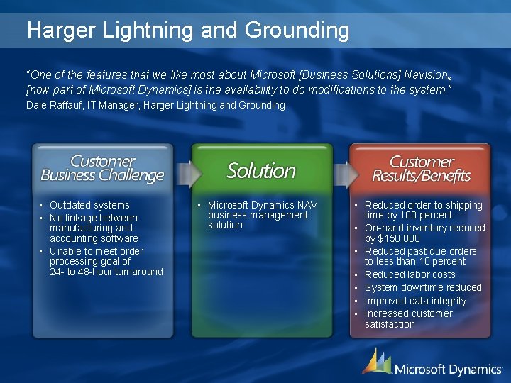 Harger Lightning and Grounding “One of the features that we like most about Microsoft