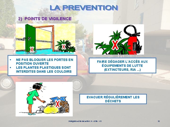 2) POINTS DE VIGILENCE § § NE PAS BLOQUER LES PORTES EN POSITION OUVERTE