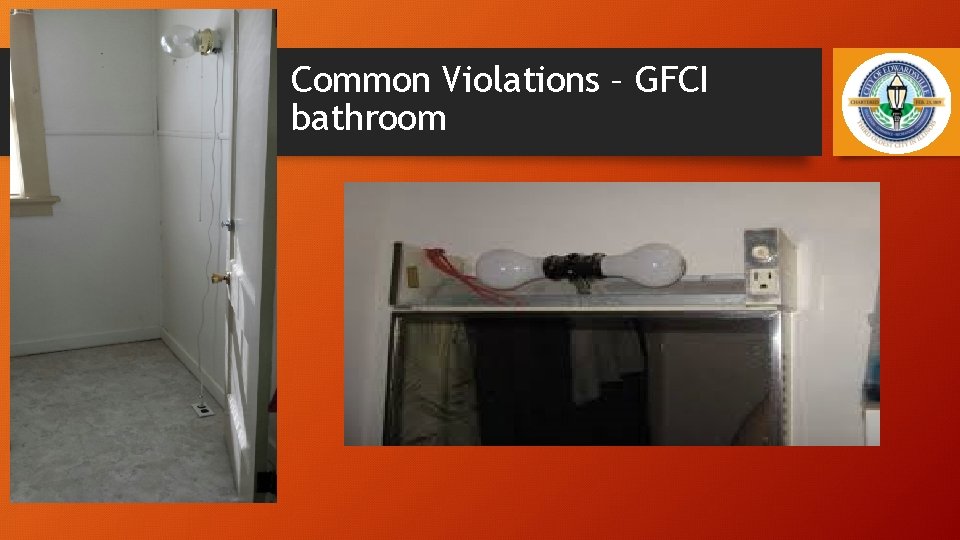 Common Violations – GFCI bathroom 16 