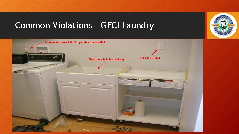 Common Violations – GFCI Laundry 17 