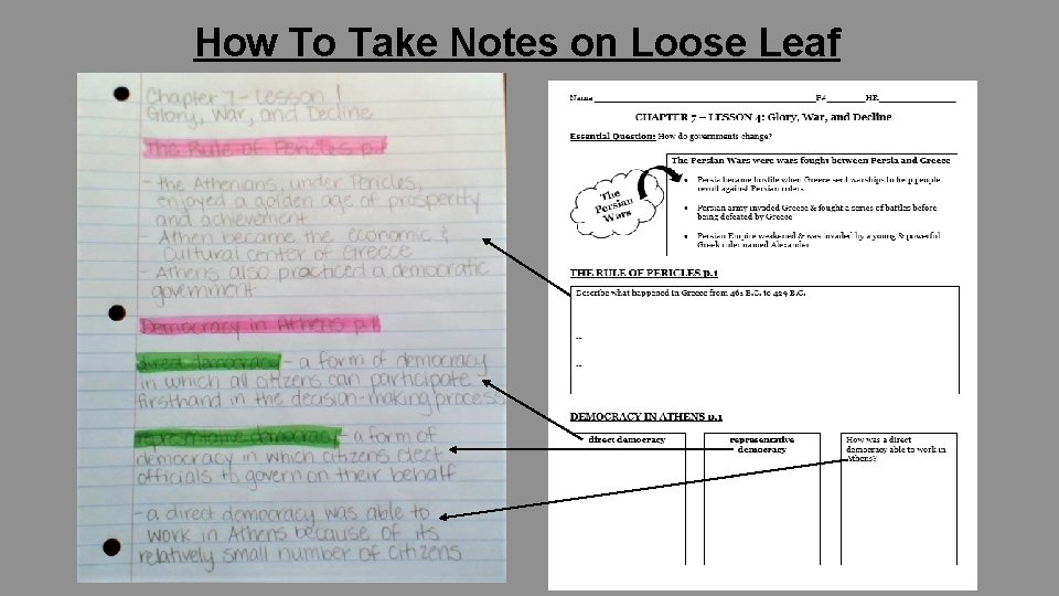 How To Take Notes on Loose Leaf 
