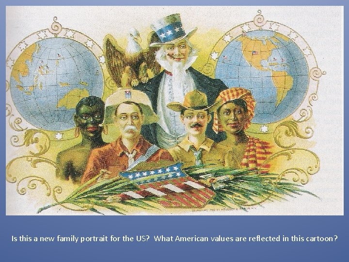 Is this a new family portrait for the US? What American values are reflected