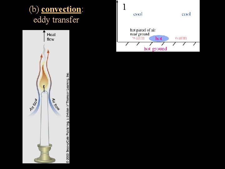 (b) convection: eddy transfer 1 