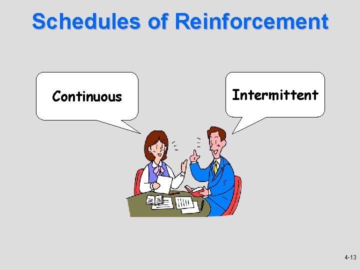 Schedules of Reinforcement Continuous Intermittent 4 -13 