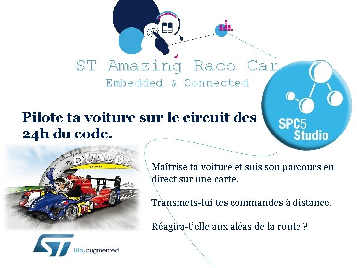 ST Amazing Race Car Embedded & Connected Pilote ta voiture sur le circuit des