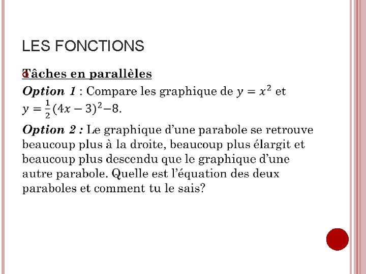 LES FONCTIONS 
