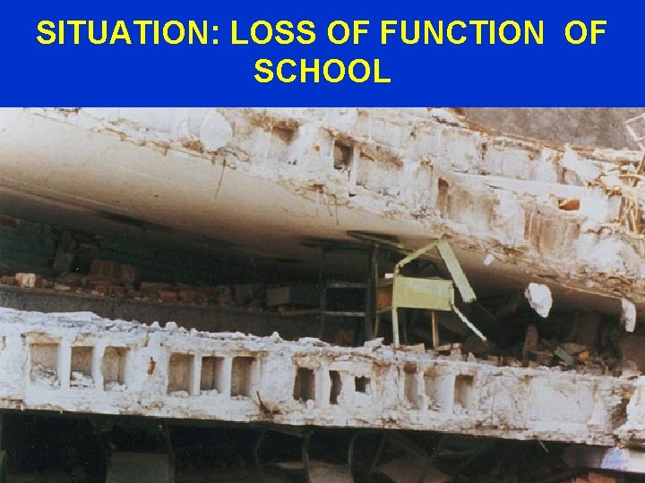 SITUATION: LOSS OF FUNCTION OF SCHOOL 