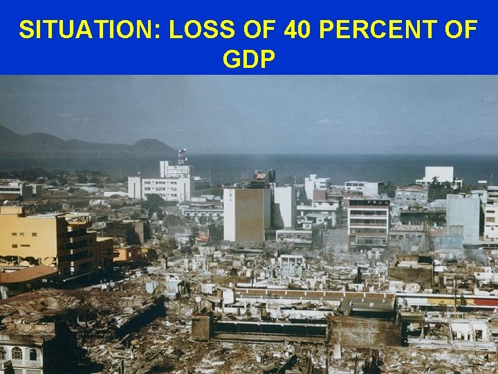 SITUATION: LOSS OF 40 PERCENT OF GDP 