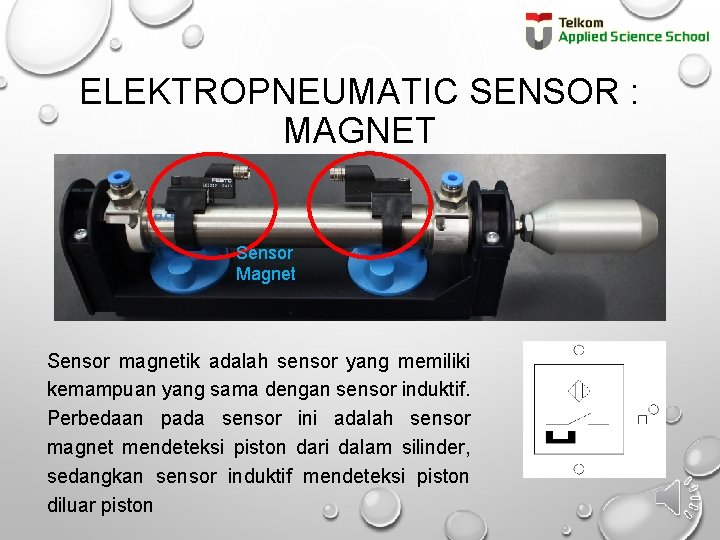 ELEKTROPNEUMATIC SENSOR : MAGNET Sensor Magnet Sensor magnetik adalah sensor yang memiliki kemampuan yang