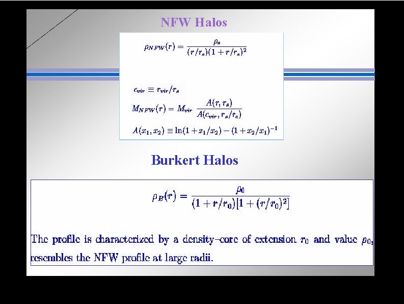 NFW Halos Burkert Halos 