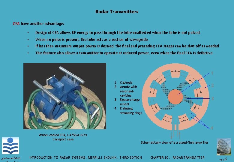 Radar Transmitters CFA have another advantage: • Design of CFA allows RF energy to