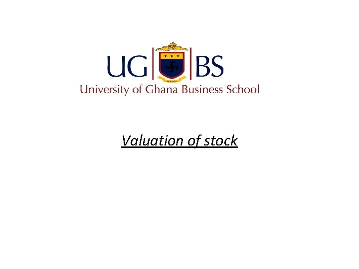 Valuation of stock 