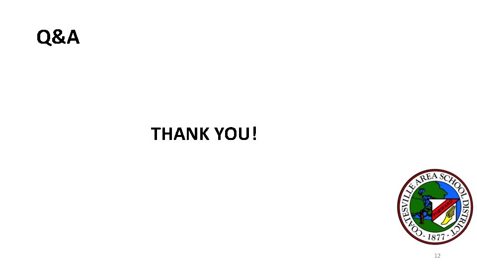 Q&A THANK YOU! 12 Q&A THANK YOU! 12