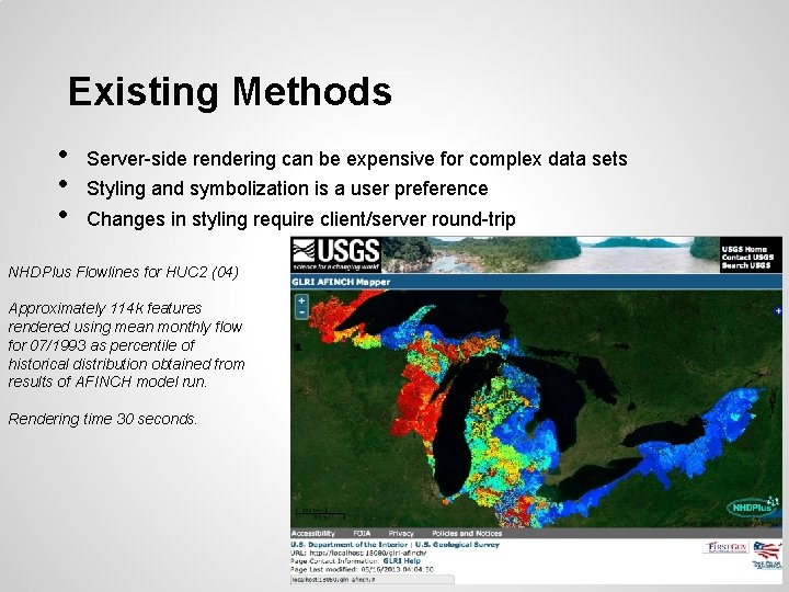 Existing Methods • • • Server-side rendering can be expensive for complex data sets