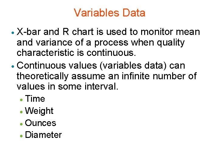 Chapter 6 Part 3 Xbar and R Control
