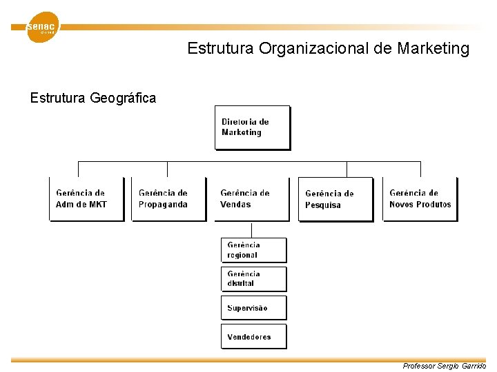Estrutura Organizacional de Marketing Estrutura Geográfica Professor Sergio Garrido 