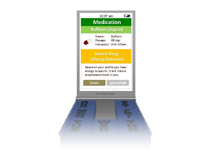 10: 27 am Medication Bufferin (Asprin) Name: Bufferin Dosage: 80 mgr Indication: Anti Inflam. 10: 27 am Medication Bufferin (Asprin) Name: Bufferin Dosage: 80 mgr Indication: Anti Inflam.