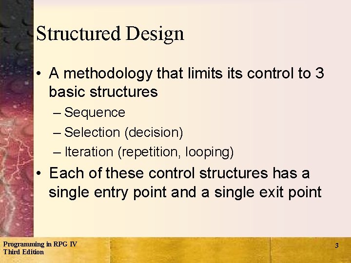 TopDown Structured Program Design Chapter 5 Presentation Copyright