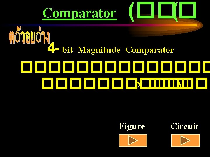 Comparator (��� ( 4 - bit Magnitude Comparator ������� X ��� Y Figure Circuit