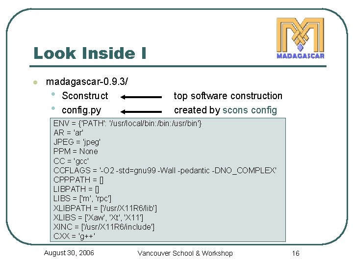 Look Inside I l madagascar-0. 9. 3/ • Sconstruct • config. py top software