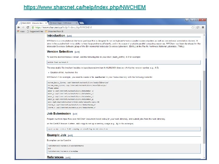 https: //www. sharcnet. ca/help/index. php/NWCHEM 
