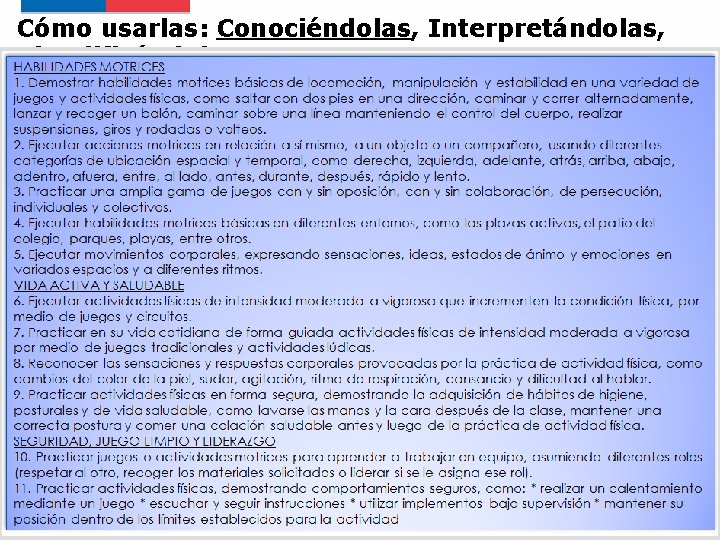 Cómo usarlas: Conociéndolas, Interpretándolas, Simplificándolas 