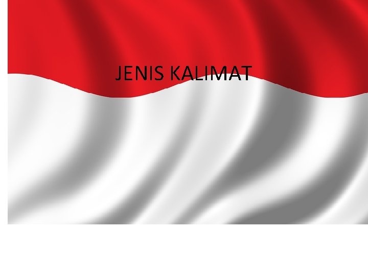 JENIS KALIMAT 