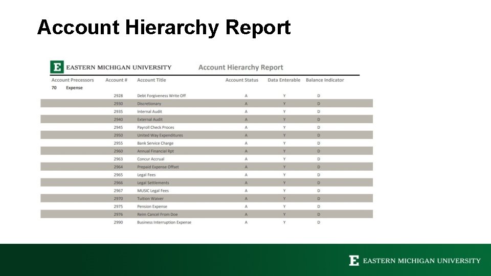 Account Hierarchy Report 