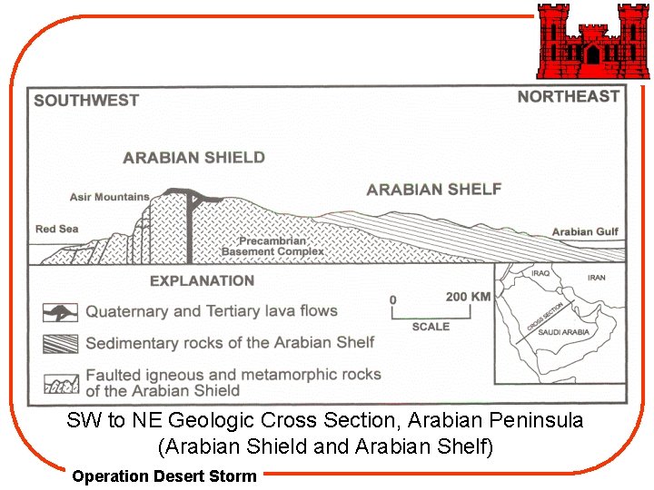 SW to NE Geologic Cross Section, Arabian Peninsula (Arabian Shield and Arabian Shelf) Operation