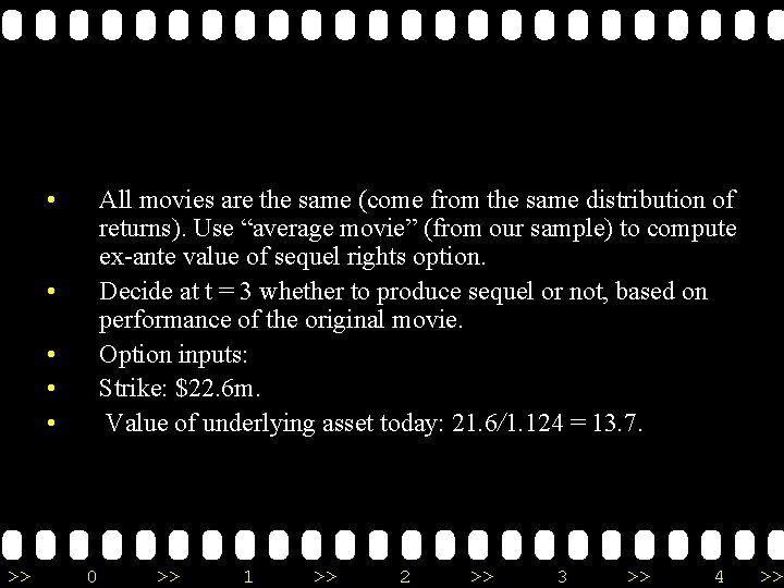 • All movies are the same (come from the same distribution of returns). • All movies are the same (come from the same distribution of returns).