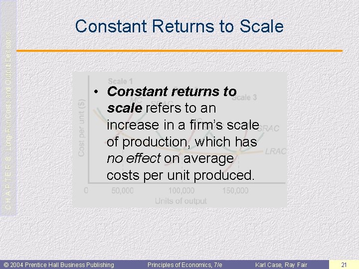 C H A P T E R 8: Long-Run Costs and Output Decisions Constant