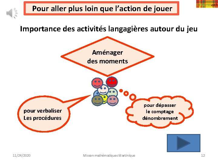 Pour aller plus loin que l’action de jouer Importance des activités langagières autour du