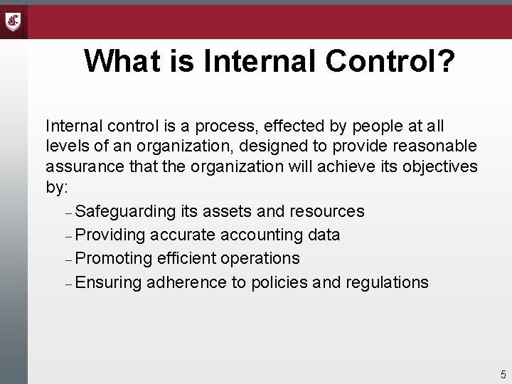 What is Internal Control? Internal control is a process, effected by people at all What is Internal Control? Internal control is a process, effected by people at all