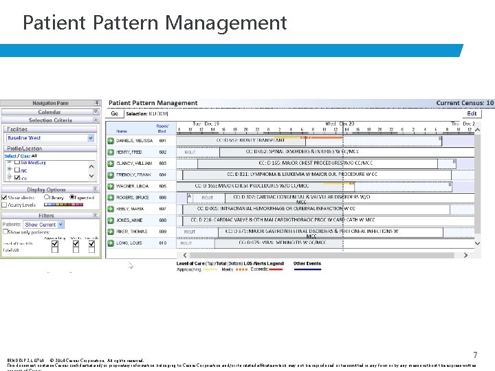 Patient Pattern Management 7 BRNDEXP 2. 1 0714 © 2014 Cerner Corporation. All rights