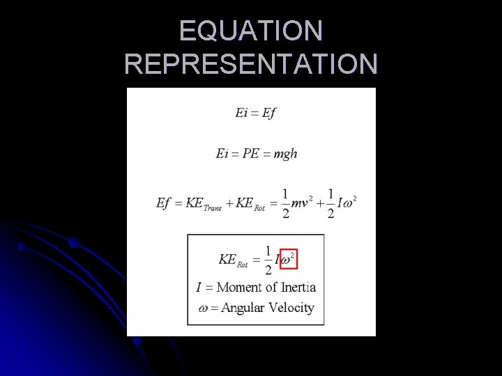 EQUATION REPRESENTATION 