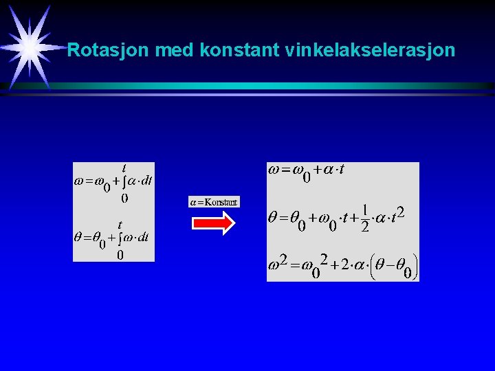 Rotasjon med konstant vinkelakselerasjon 