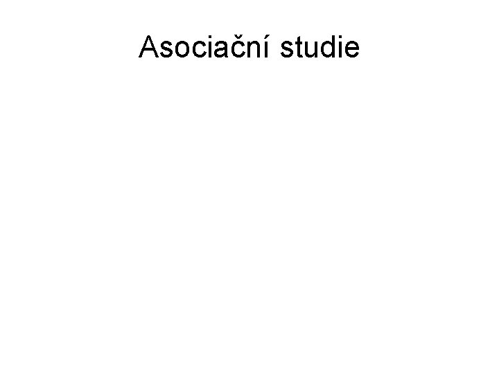 Asociační studie 