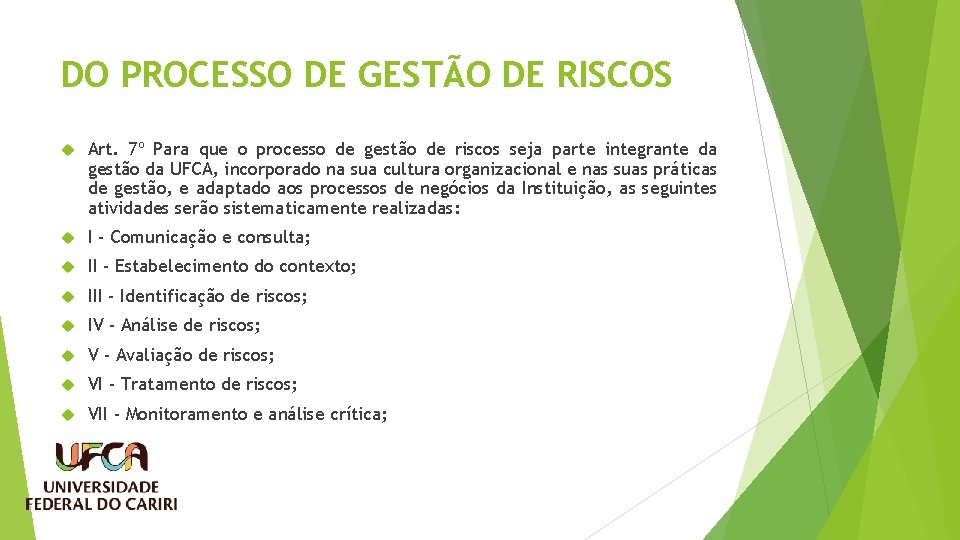 Gesto de Riscos da UFCA Tiago de Alencar