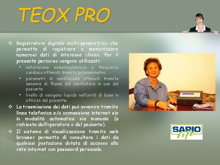 TEOX PRO v Registratore digitale multi-parametrico che permette di registrare e memorizzare numerosi dati