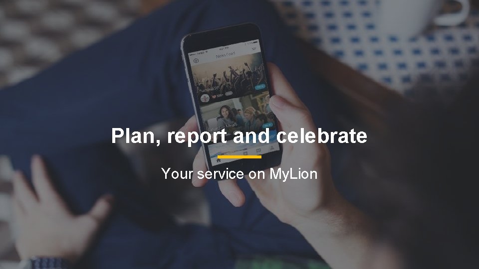 Plan, report and celebrate Your service on My. Lion 