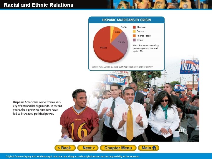 Racial and Ethnic Relations Original Content Copyright © Holt Mc. Dougal. Additions and changes Racial and Ethnic Relations Original Content Copyright © Holt Mc. Dougal. Additions and changes