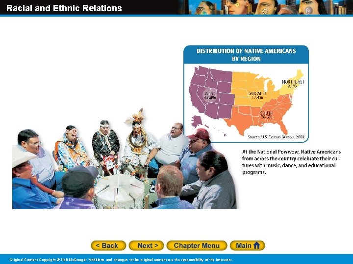 Racial and Ethnic Relations Original Content Copyright © Holt Mc. Dougal. Additions and changes Racial and Ethnic Relations Original Content Copyright © Holt Mc. Dougal. Additions and changes