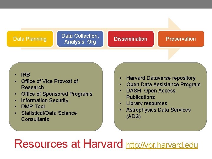 Data Planning Data Collection, Analysis, Org • IRB • Office of Vice Provost of