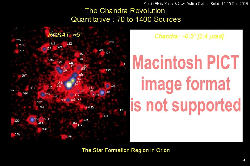Martin Elvis, X-ray & XUV Active Optics, Soleil, 14 -15 Dec 2006 The Chandra