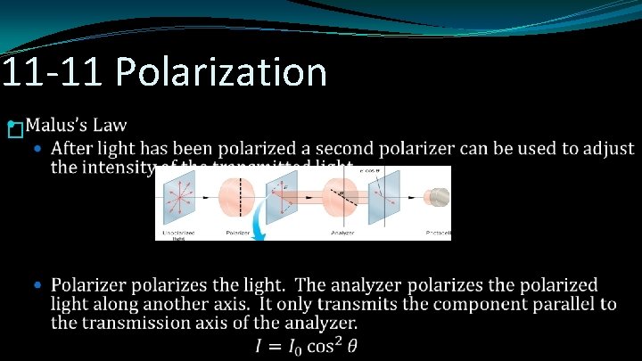 11 -11 Polarization � 