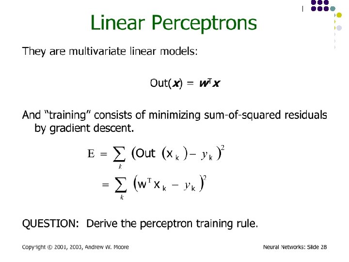 Learning Perceptrons 