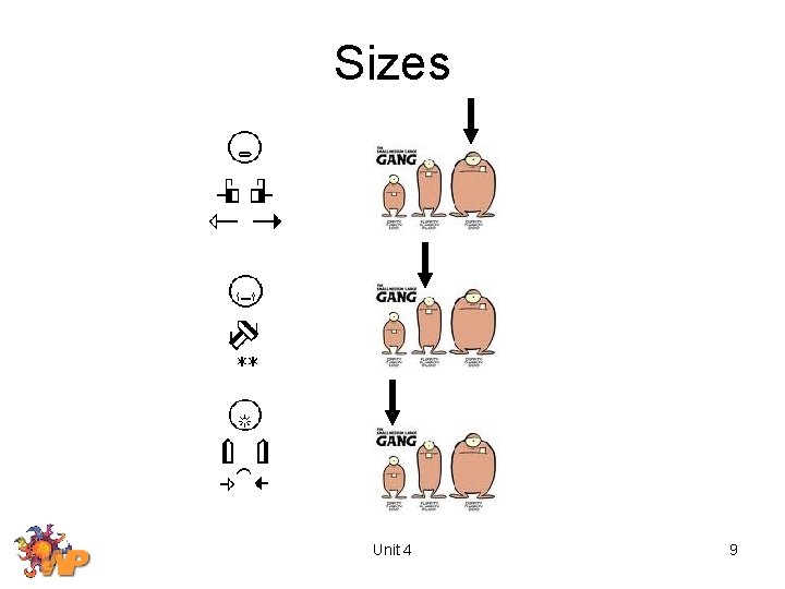 Sizes Unit 4 9 