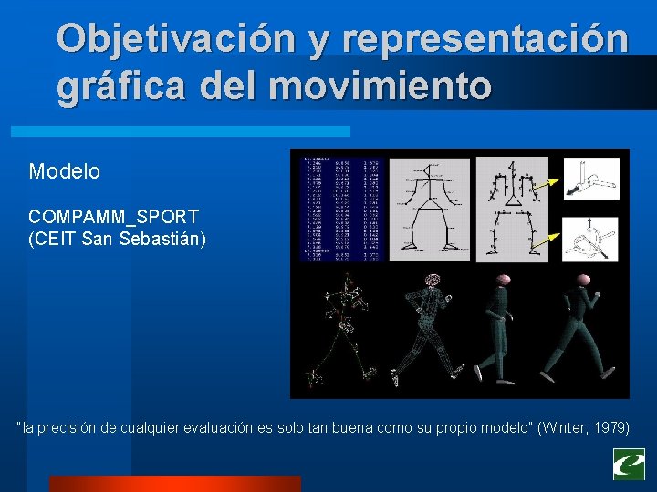 Objetivación y representación gráfica del movimiento Modelo COMPAMM_SPORT (CEIT San Sebastián) “la precisión de Objetivación y representación gráfica del movimiento Modelo COMPAMM_SPORT (CEIT San Sebastián) “la precisión de