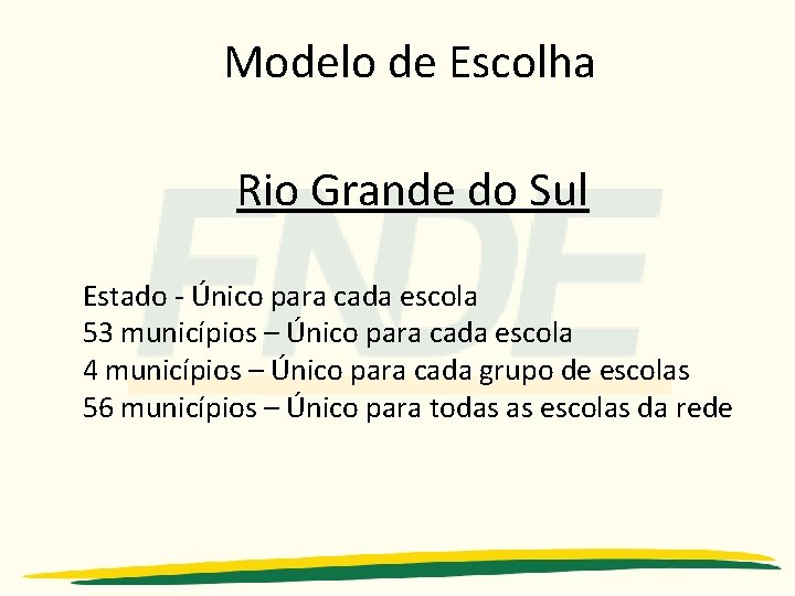 Modelo de Escolha Rio Grande do Sul Estado - Único para cada escola 53